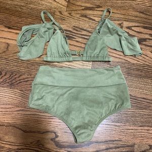Montce Olive Faux Suede Bikini